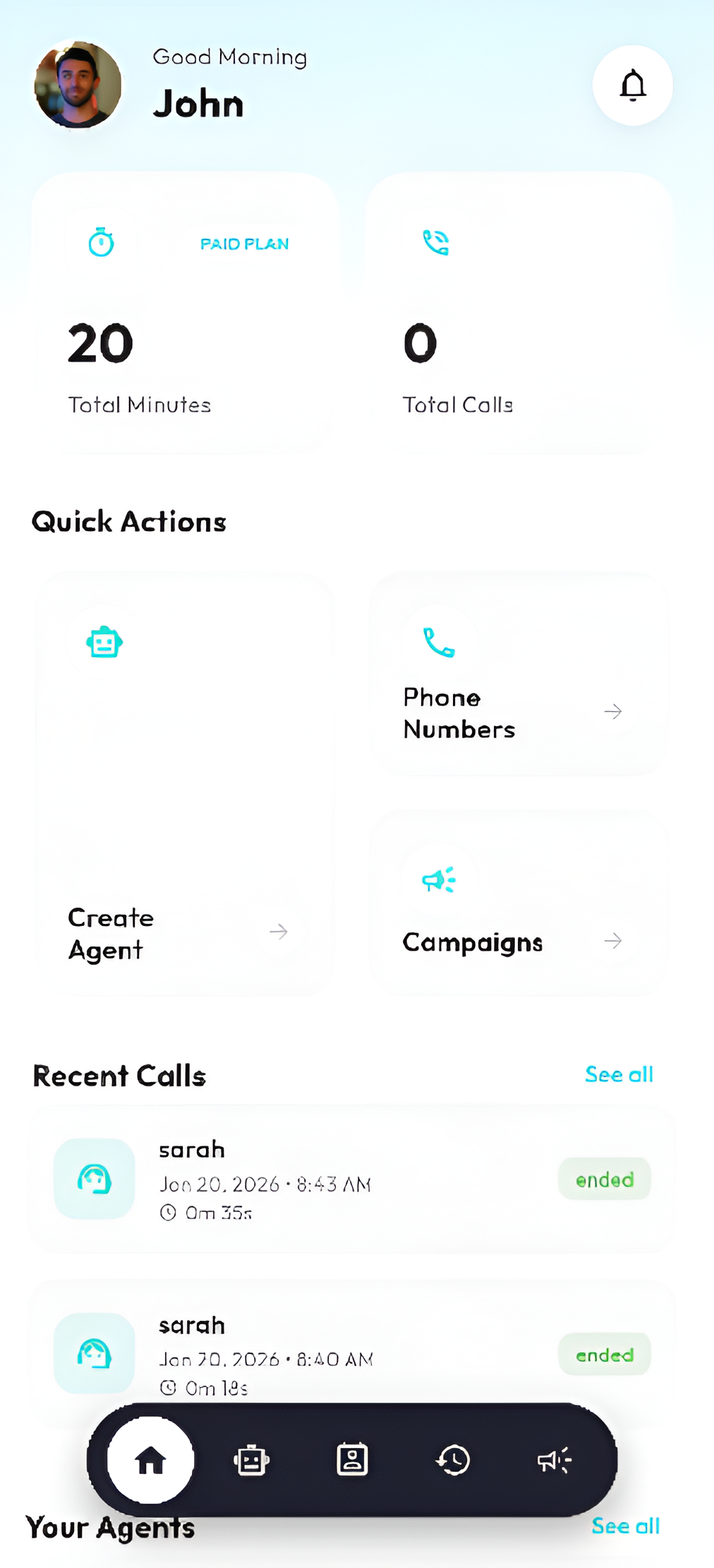 AI Assistant App Interface